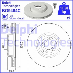 Комплект подшипника ступицы колеса BK1163 DELPHI