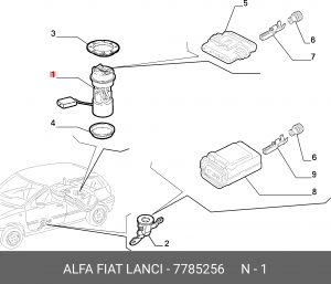 Насос электрический топливной системы в сборе 7785256 ALFA FIAT LANCIA