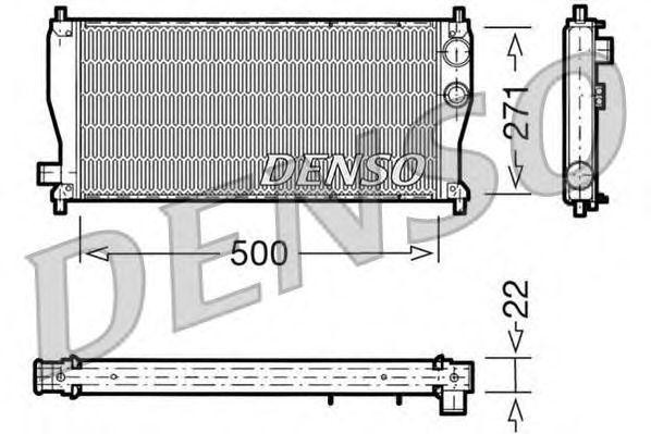 Радиатор, охлаждение двигател DRM03011 DENSO