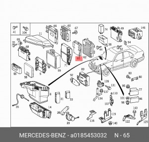 Блок управления, система впрыска A0185453032 MERCEDES BENZ