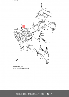 Компрессор, наддув 13900-67G00 SUZUKI