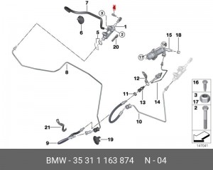 Штифт 35 31 1 163 874 BMW