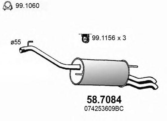 Глушитель выхлопных газов конечный 587084 ASSO