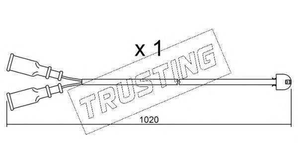 Сигнализатор, износ тормозных колодок SU089 TRUSTING