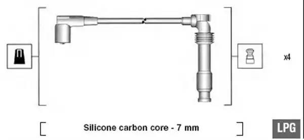 Ккомплект проводов зажигания 941125320684 MAGNETI MARELLI