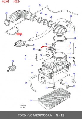 клапан, прекращение подачи топлива V83AB9P936AA FORD