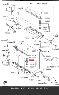 Форсунка топливная KJ01-13-250A MAZDA