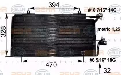 Конденсатор, кондиционер 8FC 351 035-611 HELLA