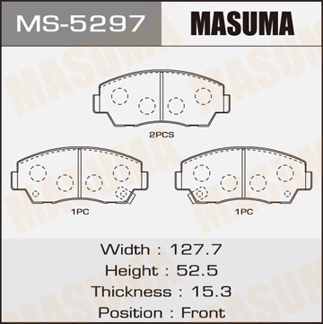 Колодки тормозные дисковые MS5297 MASUMA