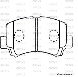 Колодки тормозные дисковые SN860 ADVICS