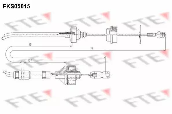 Трос, управление сцеплением FKS05015 FTE