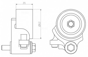 Ролик ремня ГРМ GT90880 GMB