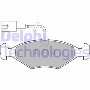 Комплект тормозных колодок, диско LP1855 DELPHI