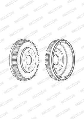 Комплект тормозных колодок, диско FSL556 FERODO