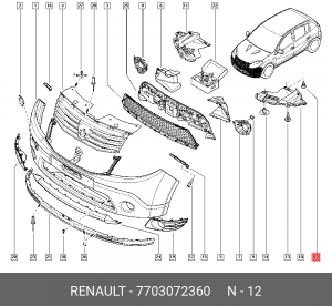 Клипса крепежная 7703072360 RENAULT