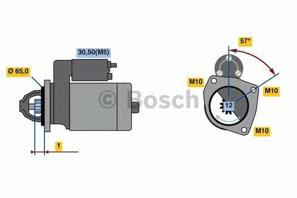 Стартер 0 986 022 910 BOSCH