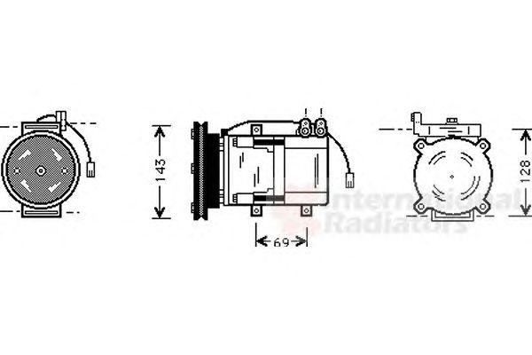 Компрессор, кондиционер 8200K066 VAN WEZEL
