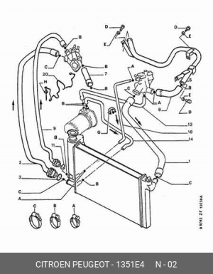 Шланг радиатора 1351 E4 CITROEN PEUGEOT