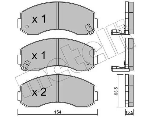 Комплект тормозных колодок, диско 22-0377-0 METELLI