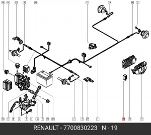 Реле, ближнний свет 7700830223 RENAULT
