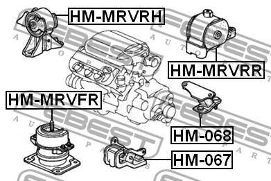 Подушка двигателя HM-MRVRH FEBEST