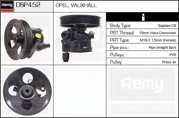 Гидравлический насос, рулевое управление DSP452 DELCO REMY