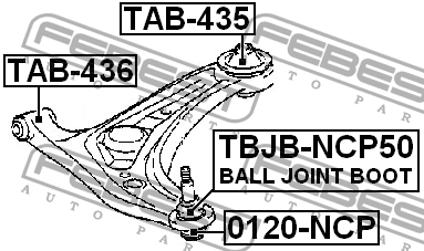 Рычаг подвески TBJB-NCP50 FEBEST