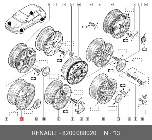 Диск колеса 8200088020 RENAULT