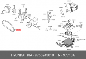 Клиновой ремень 97652-43010 HYUNDAI KIA
