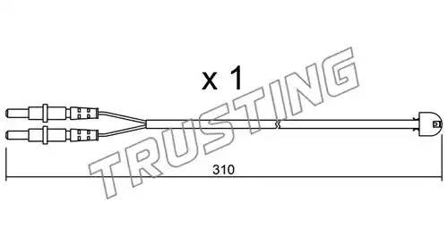 Сигнализатор, износ тормозных колодок SU.242 TRUSTING