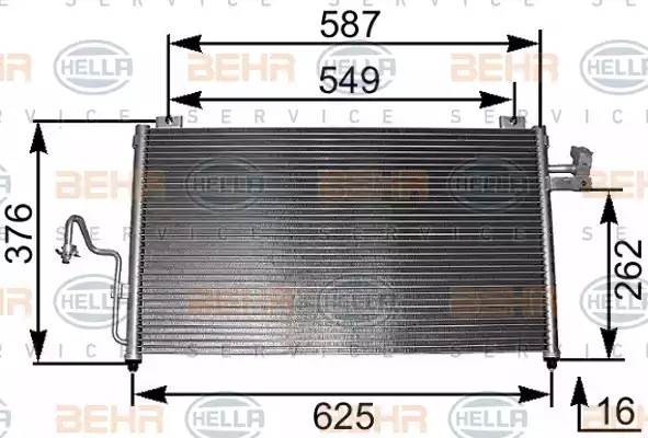 Конденсатор, кондиционер 8FC 351 301-091 HELLA