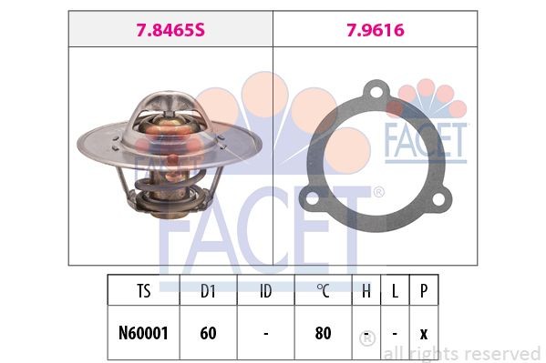 Термостат, охлаждающая жидкость 7.8465 FACET