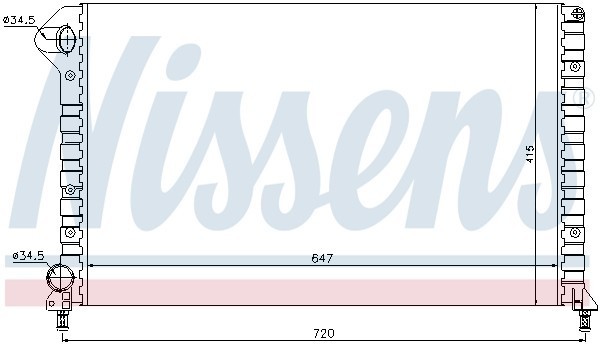 Радиатор, охлаждение двигател 61767 NISSENS