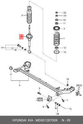 Деталь MD00128700K HYUNDAI KIA