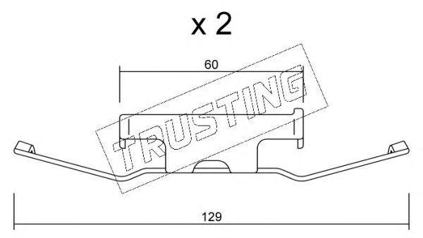Комплектующие, колодки дискового тормоза KIT107 TRUSTING