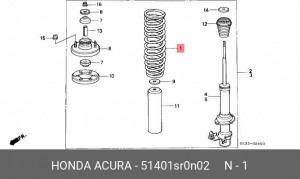 Пружина ходовой части 51401SR0N02 HONDA