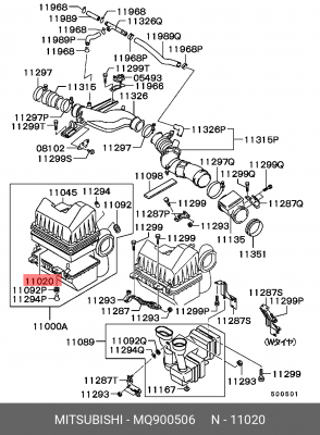 Фильтр воздушный MQ900506 MITSUBISHI