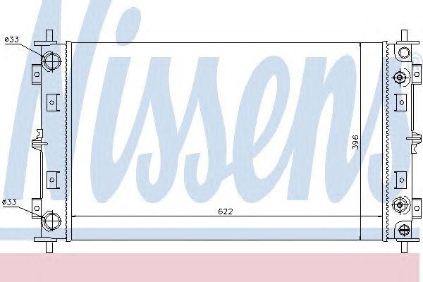 Радиатор, охлаждение двигател 60981A NISSENS