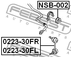 Втулка стабилизатора NSB-002 FEBEST