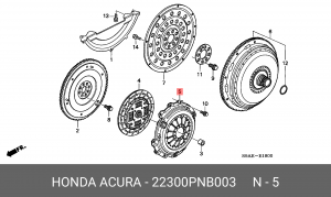 Корзина сцепления 22300PNB003 HONDA