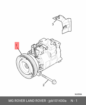 Компрессор, кондиционер JPB101430A MG ROVER LAND ROVER