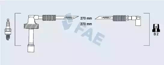 Ккомплект проводов зажигания 85481 FAE