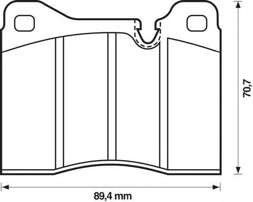 Комплект тормозных колодок, диско 571261B BENDIX JURID
