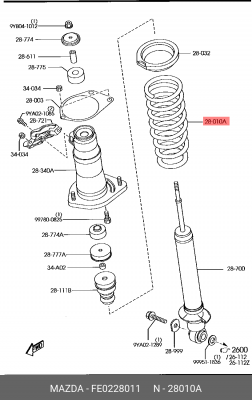 Пружина ходовой части FE0228011 MAZDA