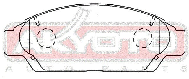 Колодки тормозные дисковые AKD-1260 AKYOTO