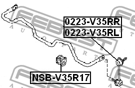 Втулка стабилизатора NSB-V35R17 FEBEST