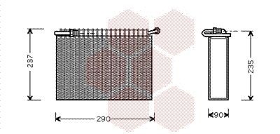 Испаритель, кондиционер 7300V006 VAN WEZEL