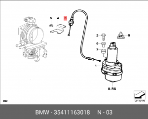 Привод тросовой 35 41 1 163 018 BMW
