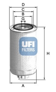 Топливный фильтр 24.312.00 UFI