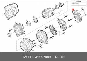 защитная крышка, генератор 42557889 IVECO